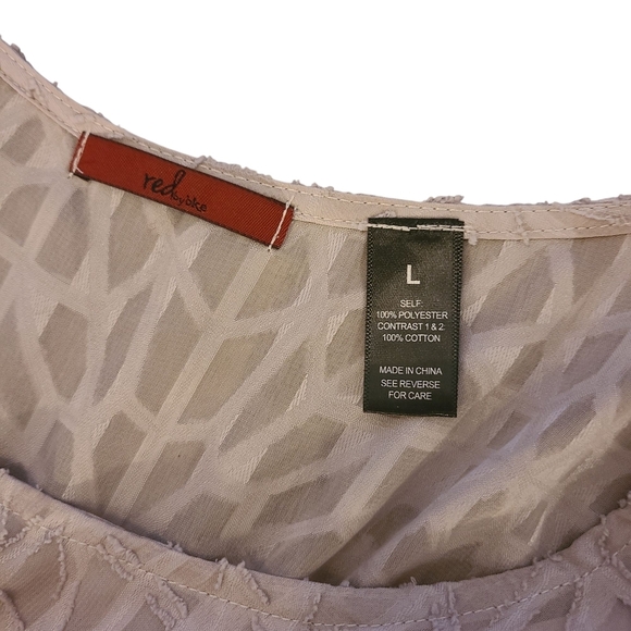 Buckle Red by BKE Boho Lace High Low Top Beige Nude Crochet Festival Large - Picture 11 of 16